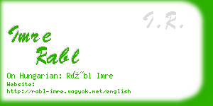 imre rabl business card